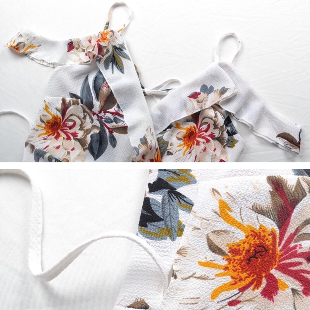 Love Beach White Floral Off Shoulder Dress - Picture 8 of 8